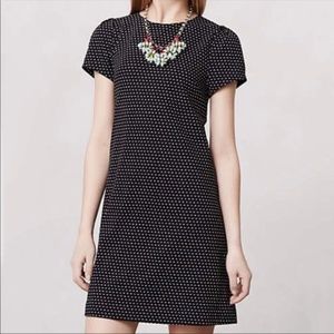 Maeve Anthropologie Polka Dot Black Summer Dress